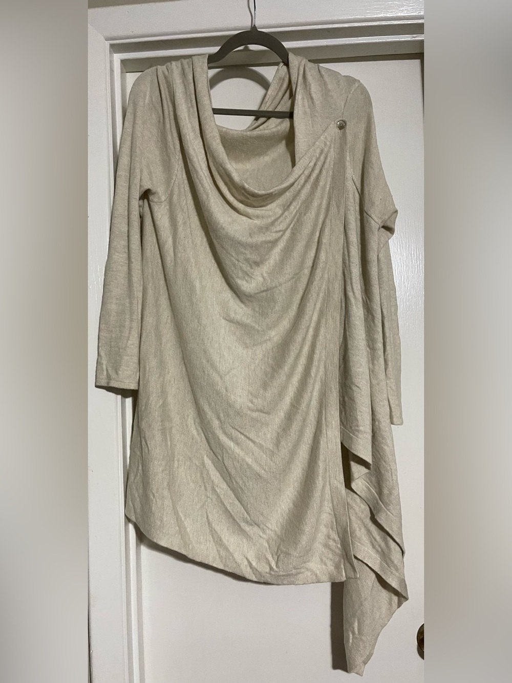 Camaïeu Neutral Asymmetrical Draped Cardigan Sweater *READ*